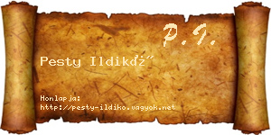 Pesty Ildikó névjegykártya
